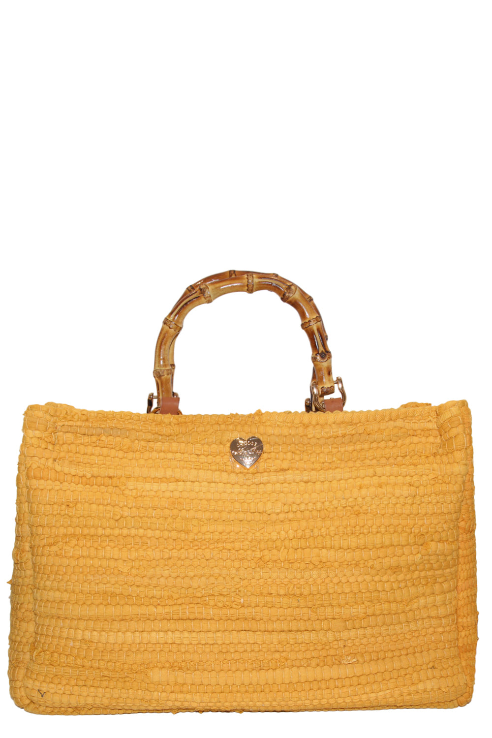 Image of        MIA BAG Borsa media con manici bamboo