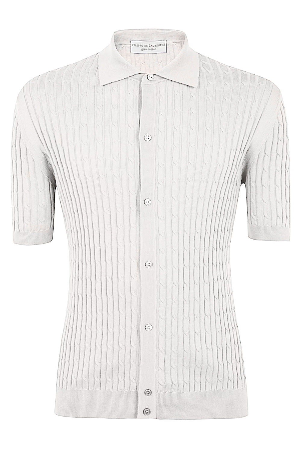 Image of        FILIPPO DE LAURENTIIS Polo camicia a trecce