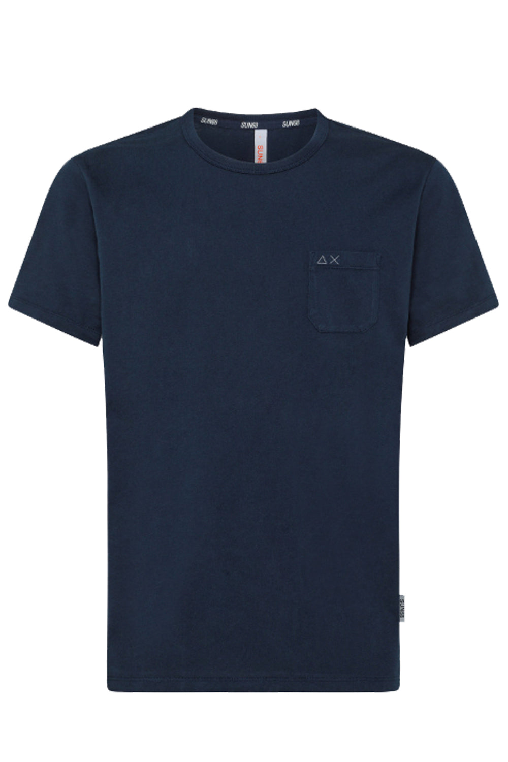 Image of SUN 68 T-shirt in cotone con taschino