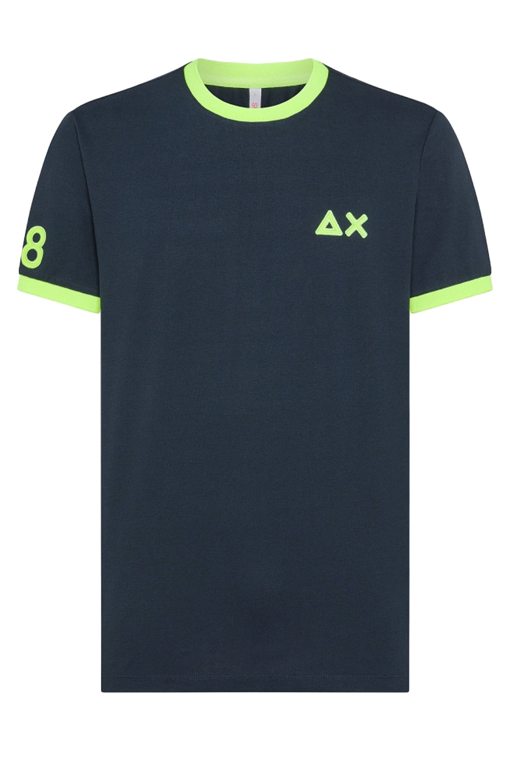 Image of SUN 68 T-shirt con logo fluo