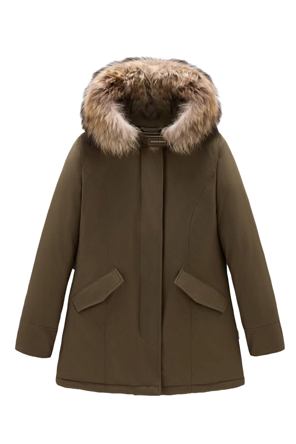 Image of        WOOLRICH Arctic Parka in Ramar Cloth con pelliccia