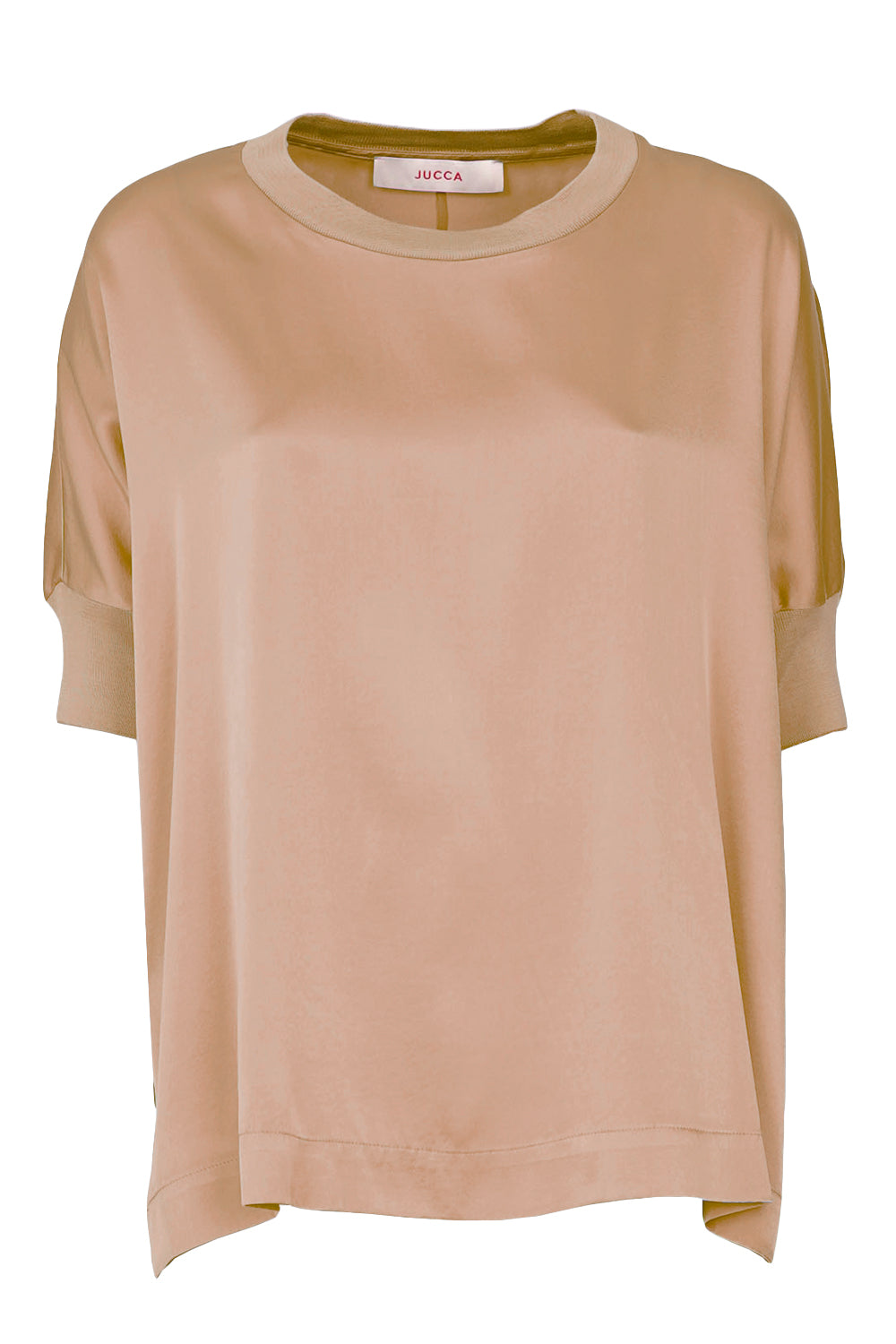 Image of        JUCCA Blusa in seta girocollo