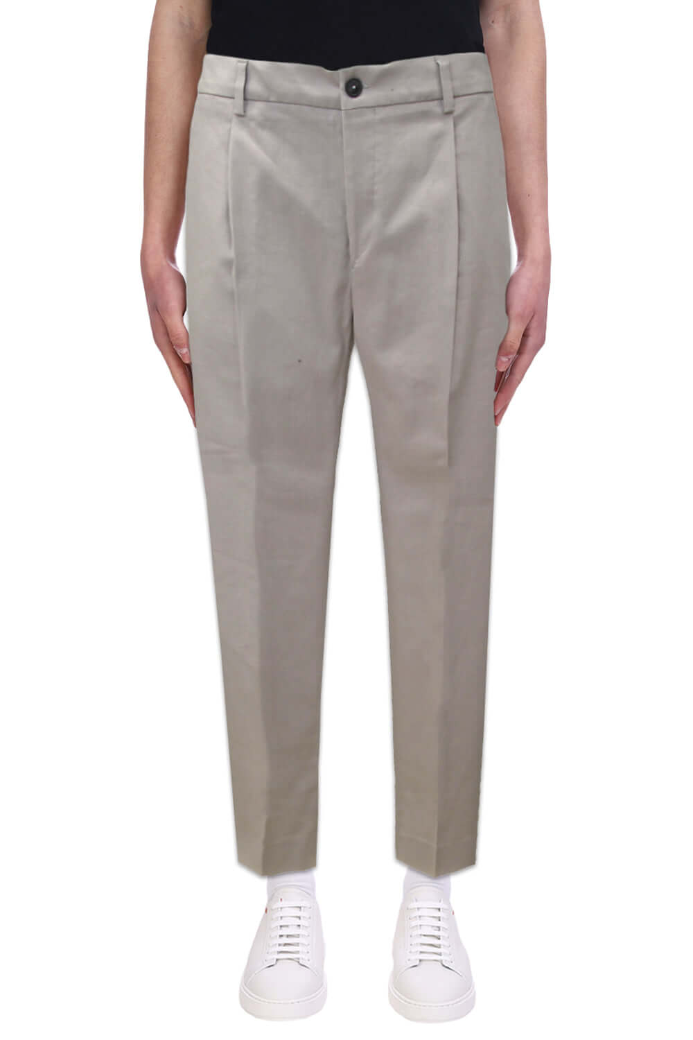 Image of Pantalone con pence ed elastico - BE ABLE