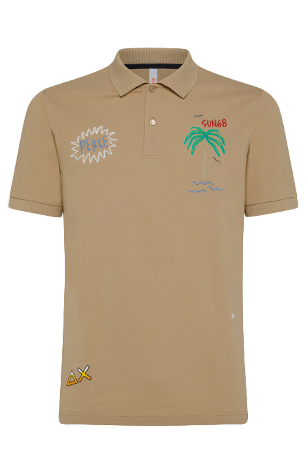 Image of SUN 68 Polo embroidery fancy