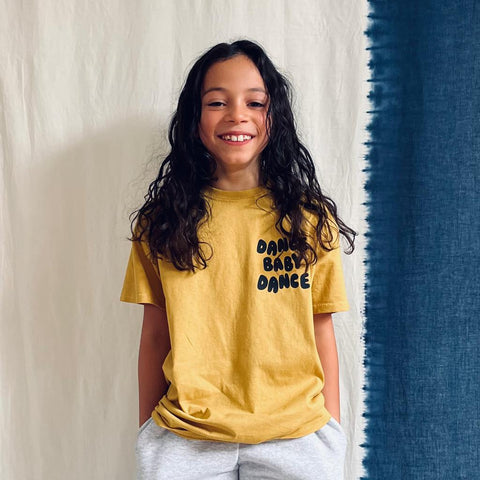 Young Double - Dance Baby Dance - mustard tee