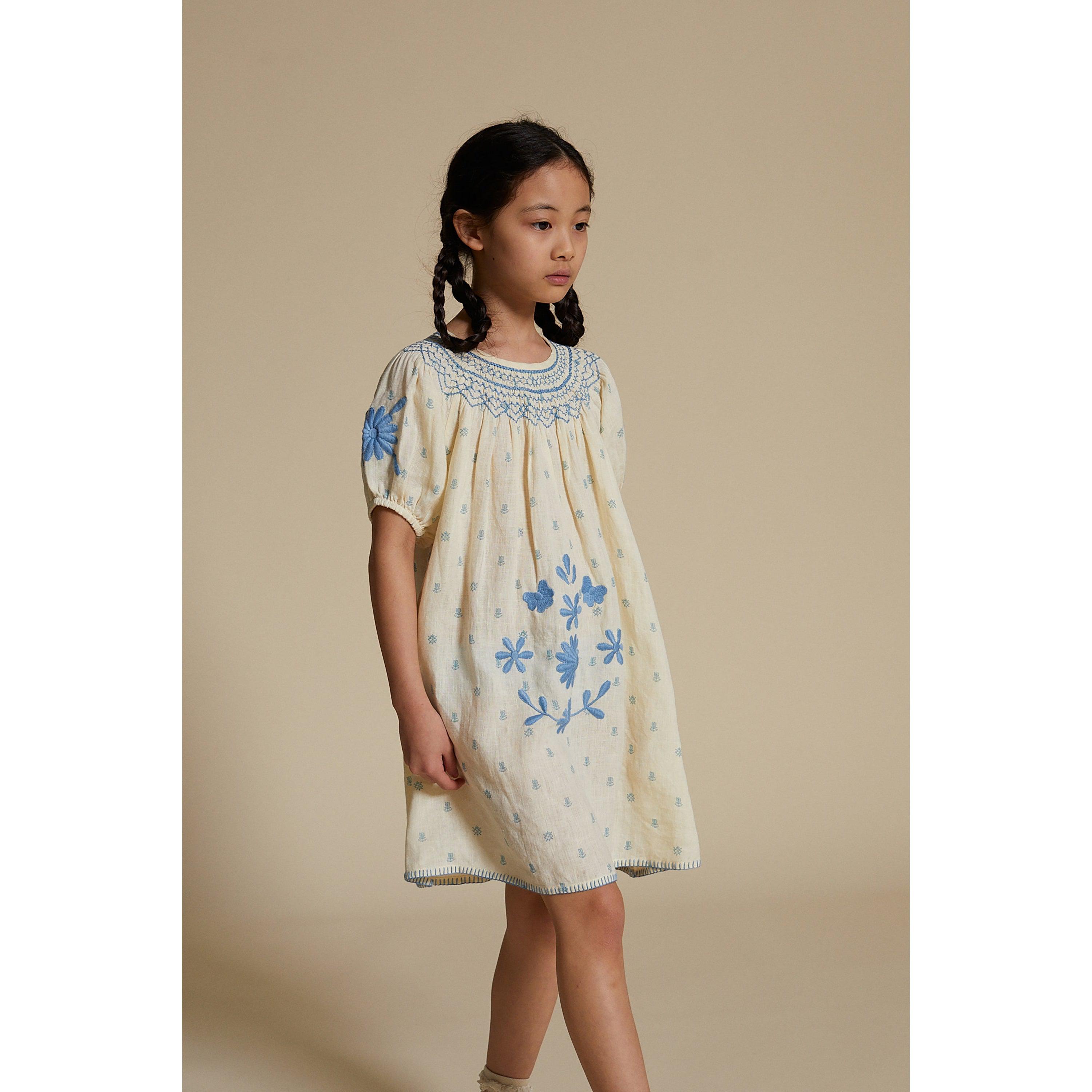 Apolina Cece Dress Folk Calico 7-9Y | labiela.com