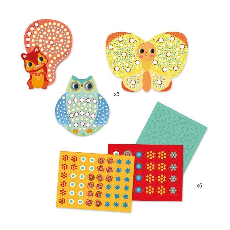 Djeco Stamp Set - Clear Stamps - Patterns and Animals