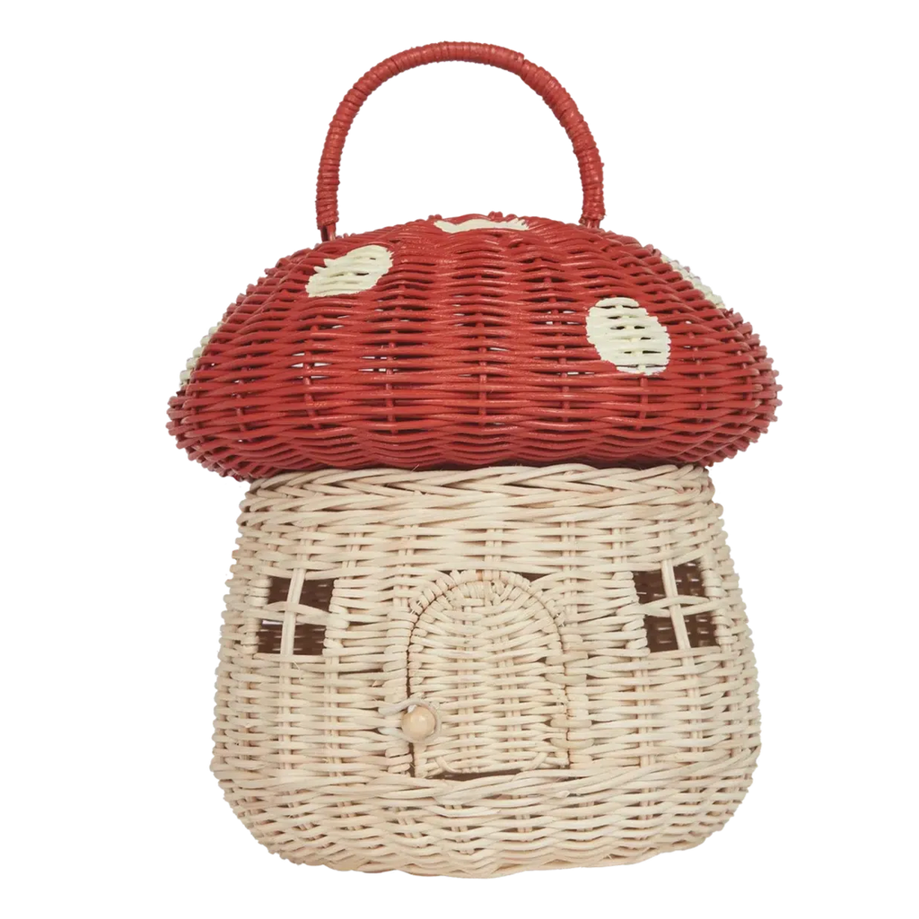 Olli Ella Luvya Heart Rattan Bag