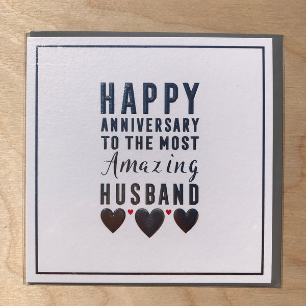 Happy Anniversary Amazing Husband Card. – Smithsonia