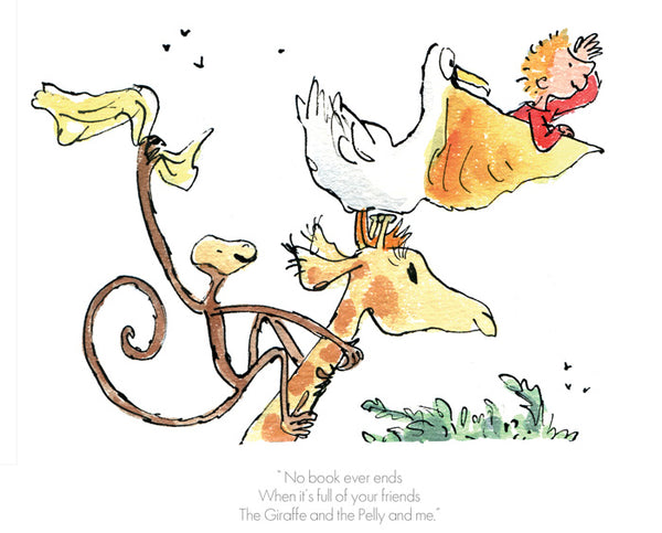 No Book Ever Ends' Framed Limited Edition Print by Sir Quentin Blake. – Smithsonia