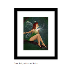 Tree Fairy Digital Framed Print