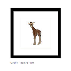 Giraffe Digital Framed Print