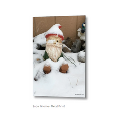 Snow Gnome Metal Print