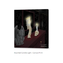 Haunted Candle Light Digital Canvas Print