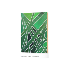 Geometric Green Fine Art Wood Print