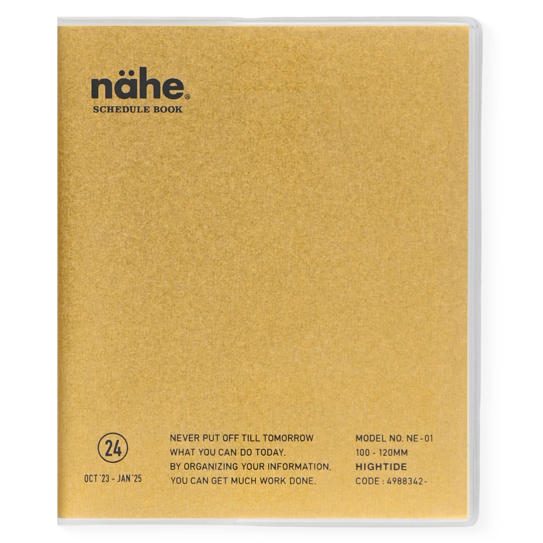 2024 Nahe Diary Square Monthly Planner | Gold, Mint, Ivory, Silver, Yellow, Or Khaki