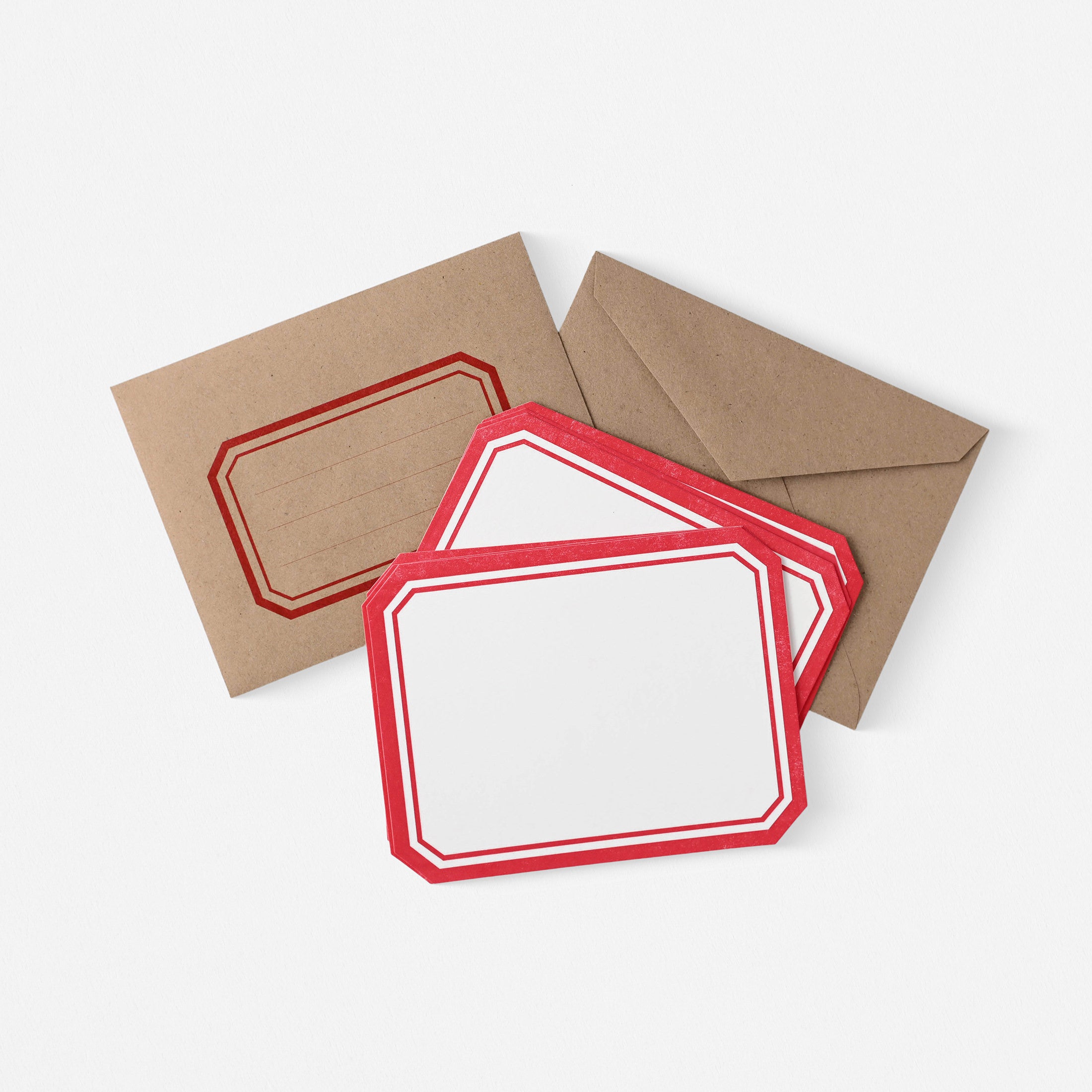 Red Label Flat Note Cards Boxed