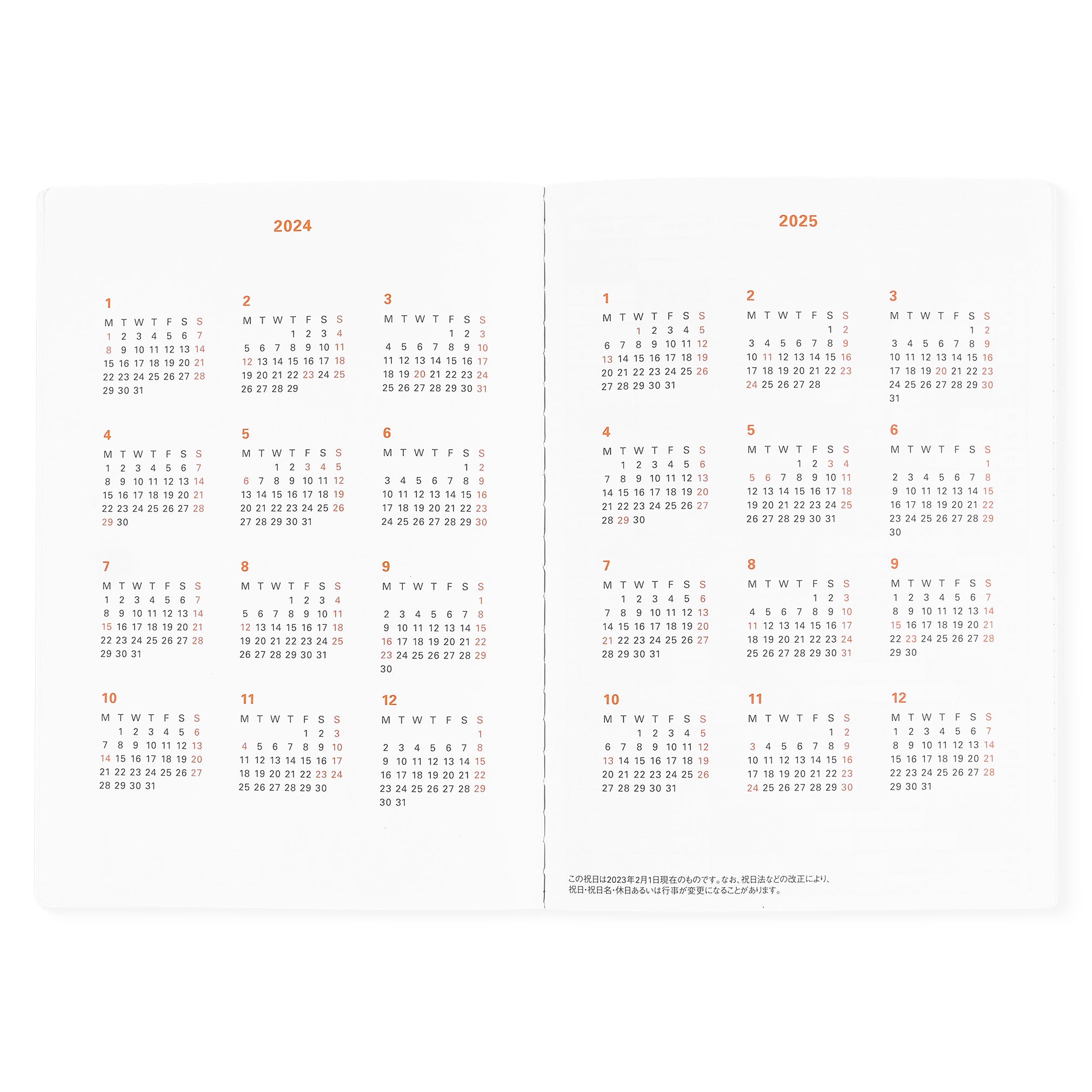 2024 Monthly/Weekly Planner Leene | Dark Blue, Light Pink Or Cream