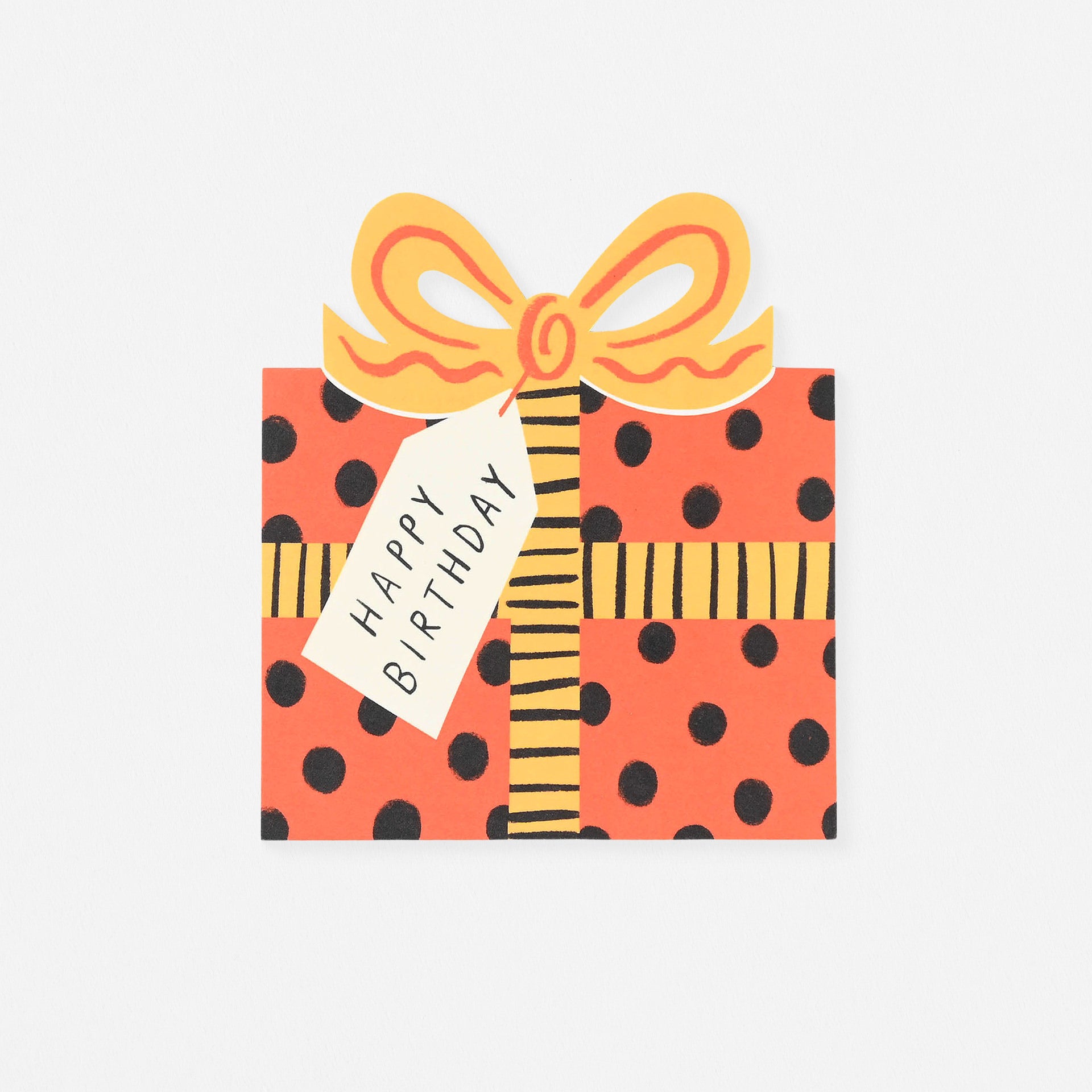 Birthday Bow Spot Die-Cut Greeting Card