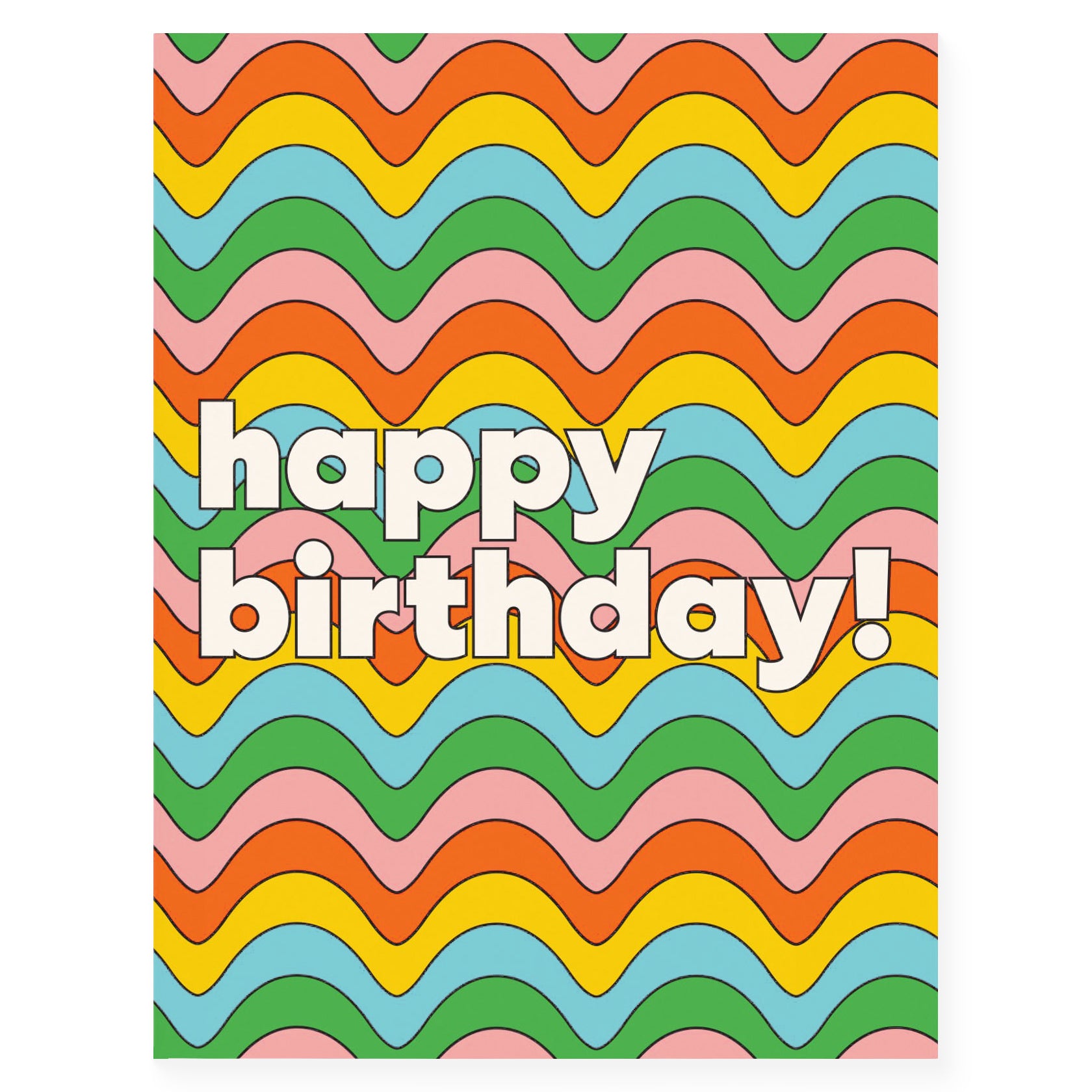 Wavy Happy Birthday Card