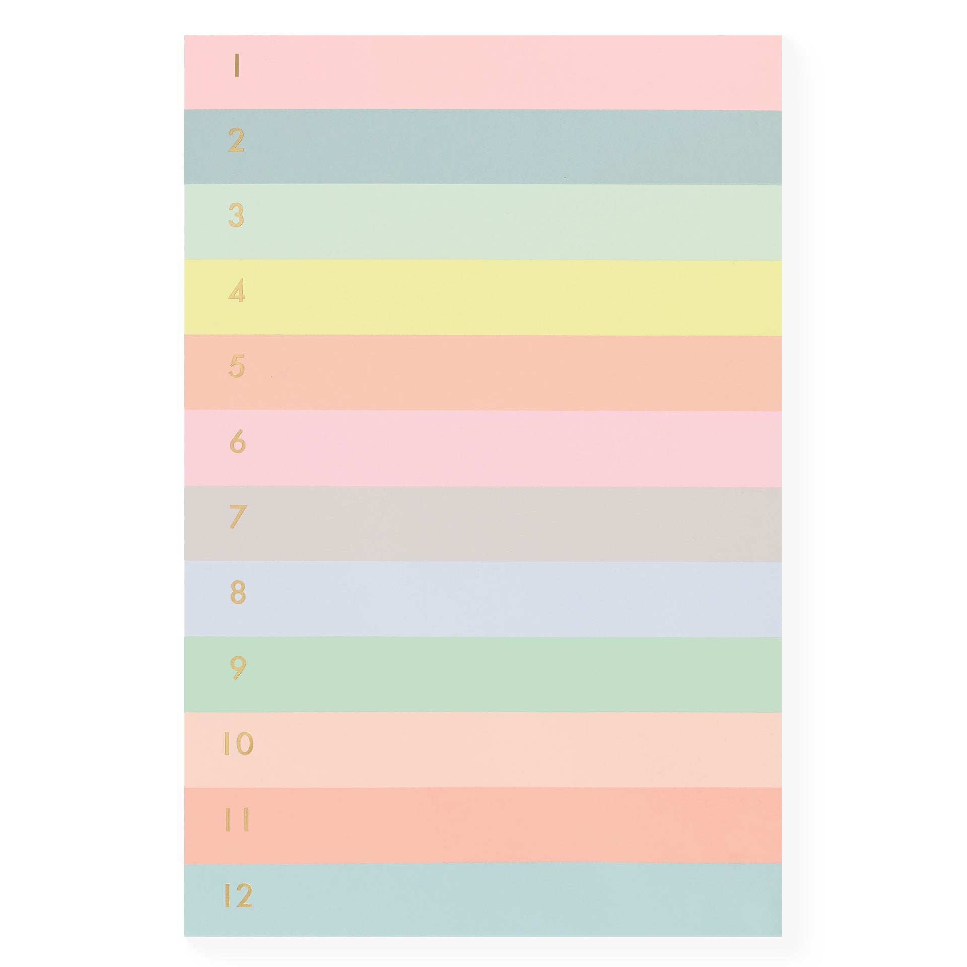 Numbered Color Block Memo Notepad