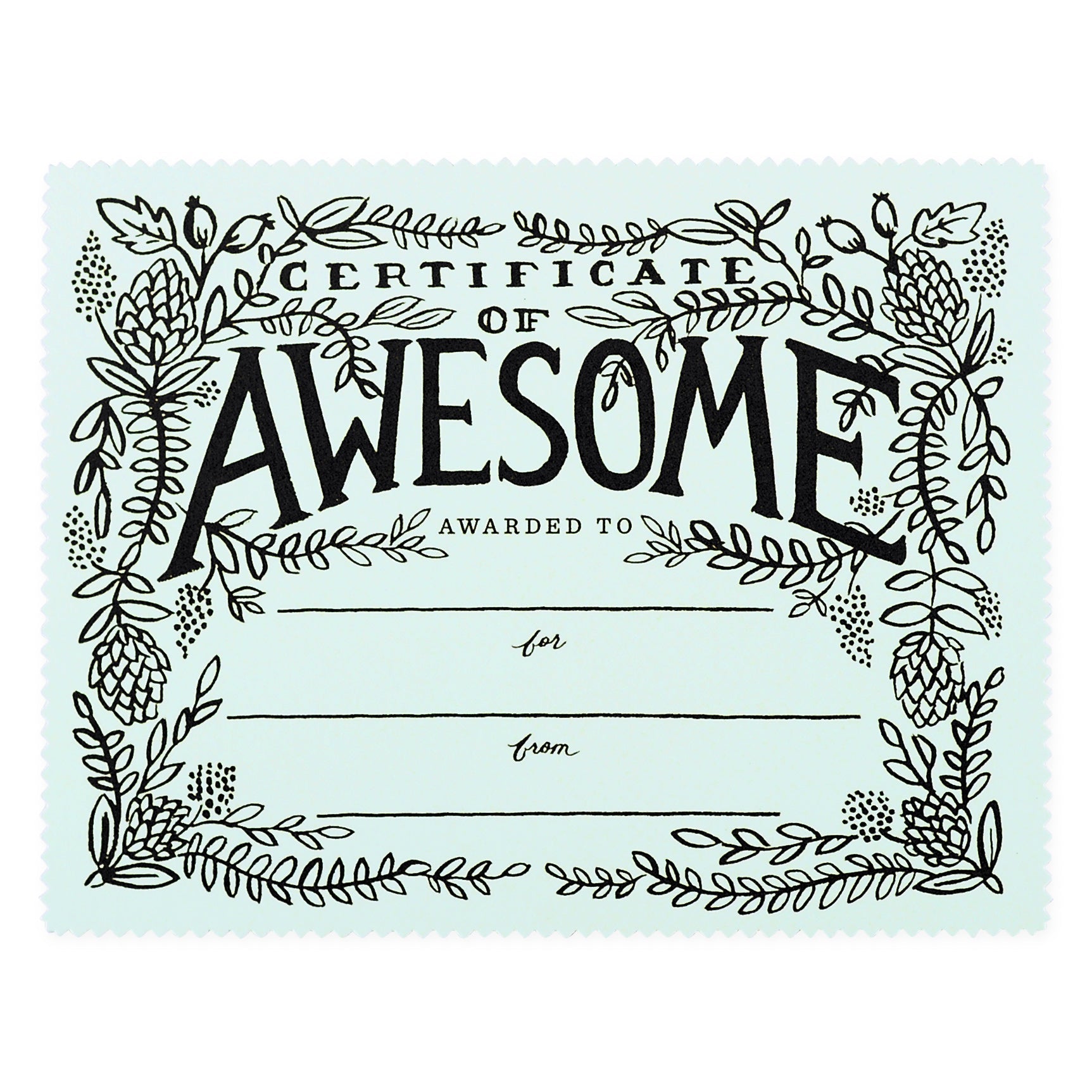 Certificate of Awesome Greeting Card