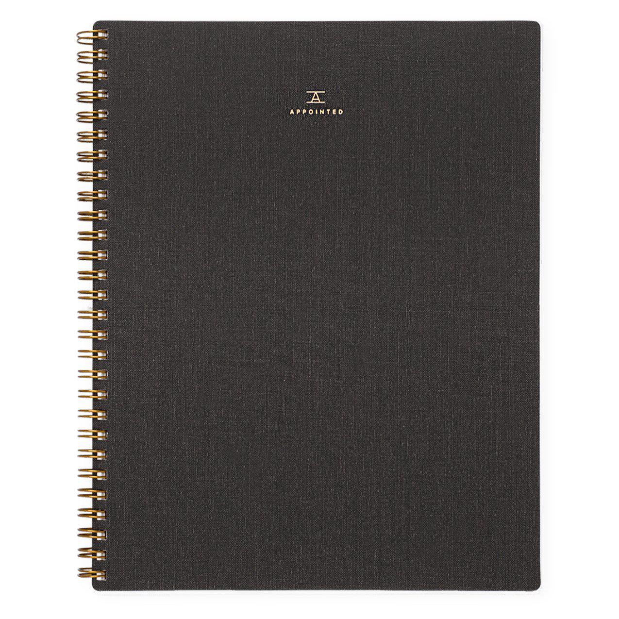 Appointed Charcoal Grey Notebook | Lined or Grid 
