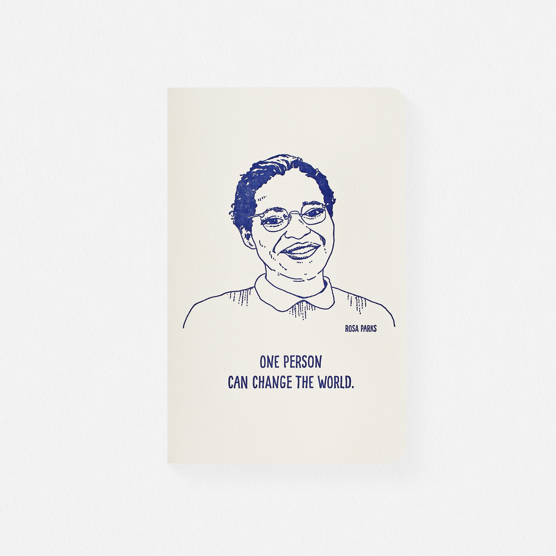 Rosa Parks Letterpress Printed Notebook