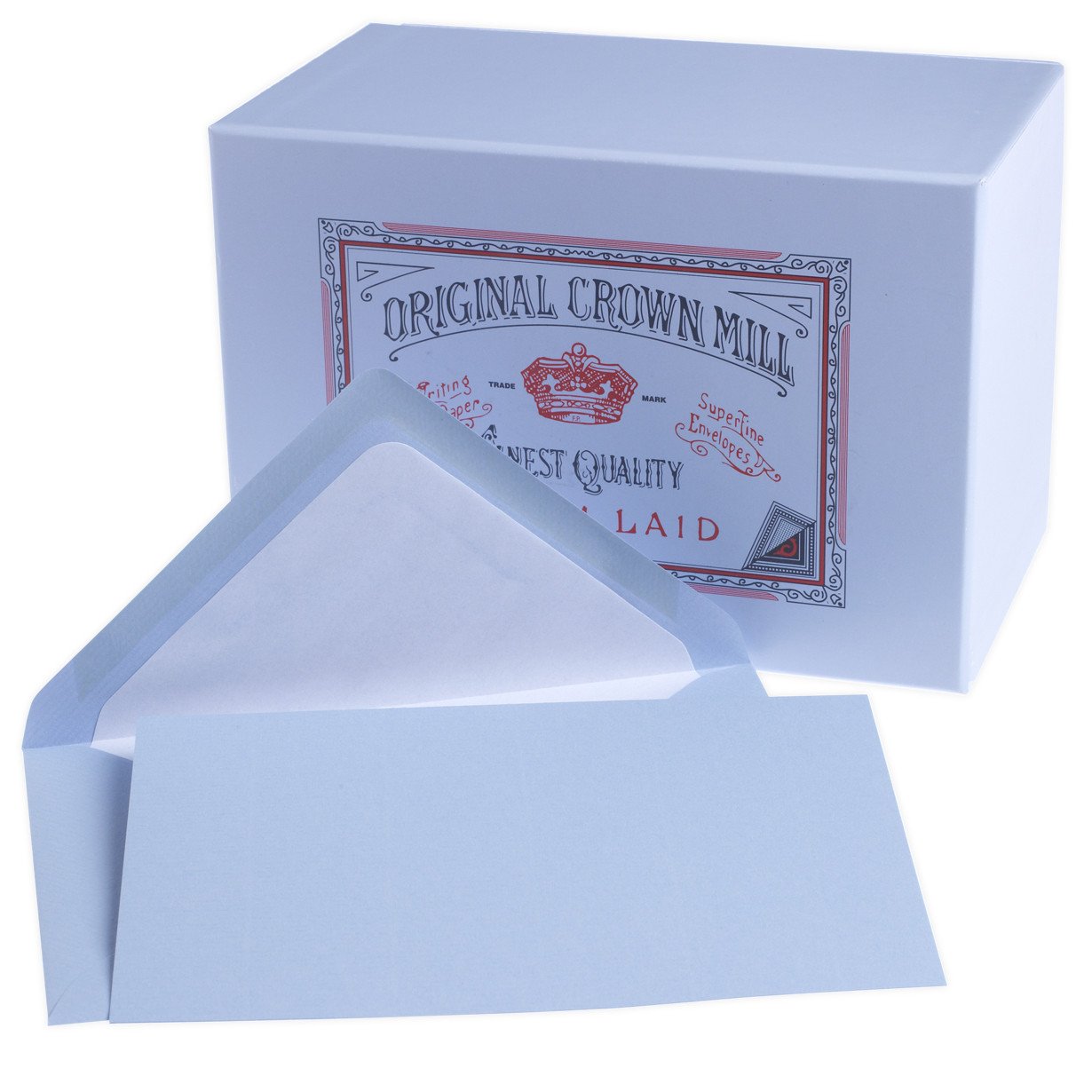 Classic Laid Note Card Presentation Box Blue