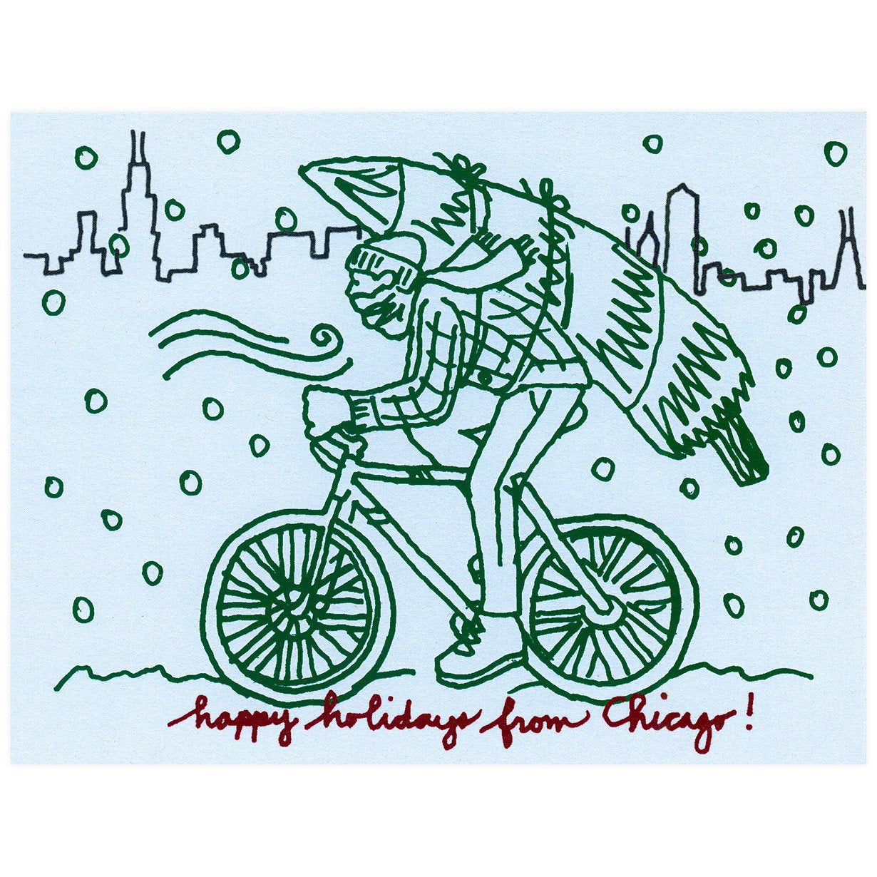 Chicago Winter Bike Holiday Card