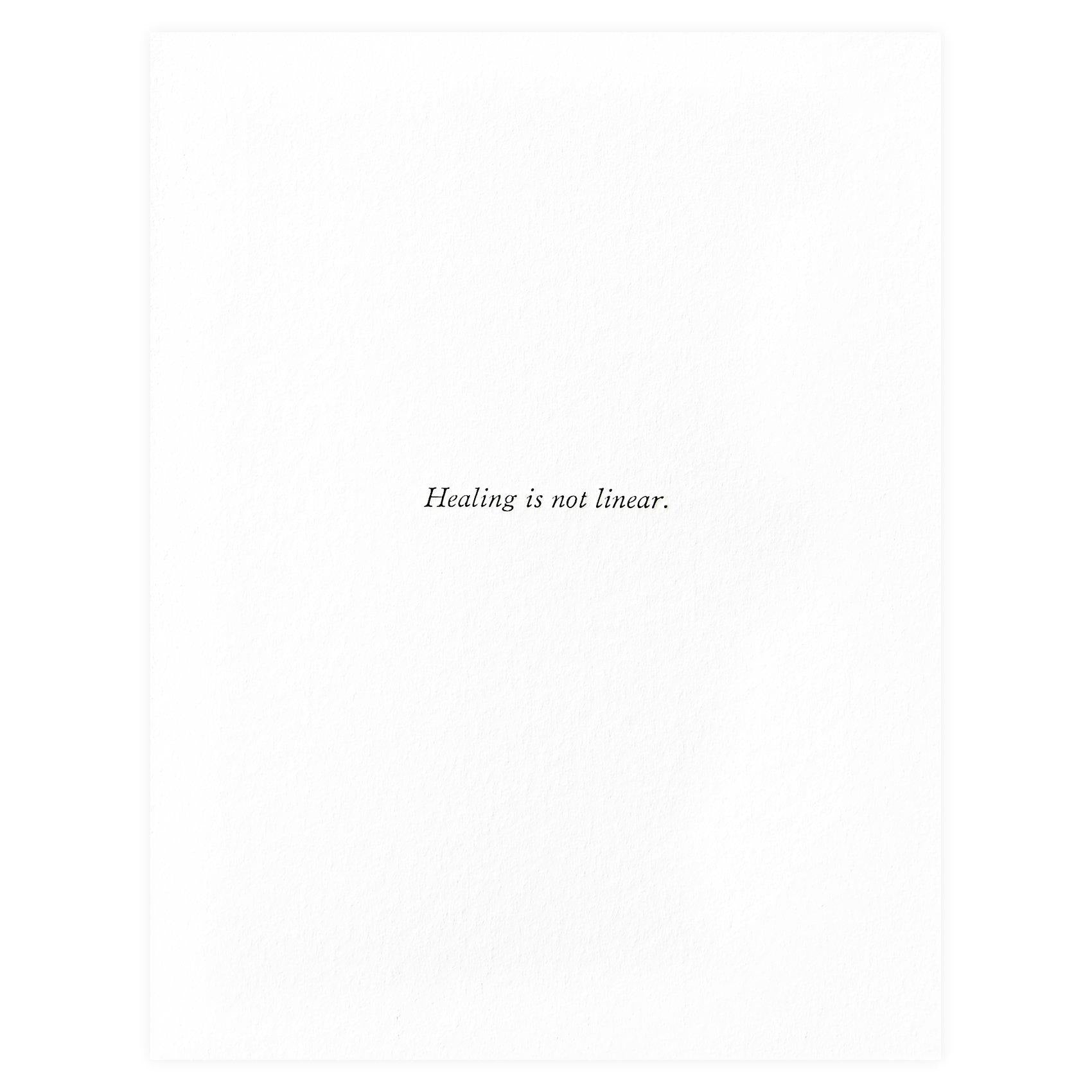 Healing is Not Linear Sympathy Card