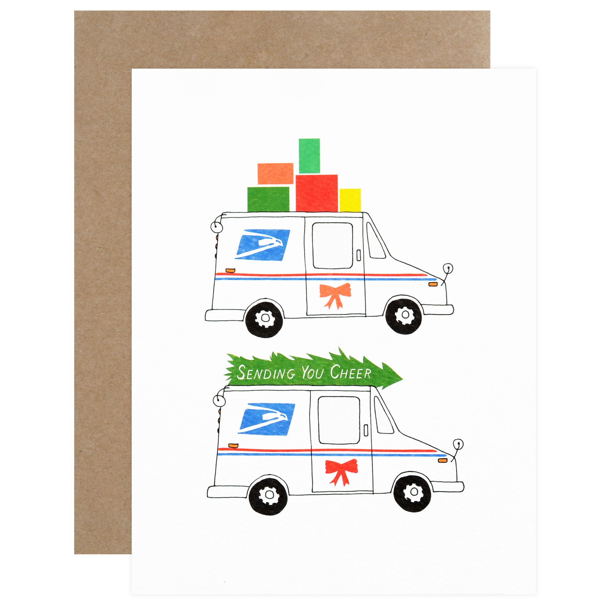 Cheer Mail Truck Holiday Cards Boxed Or Single