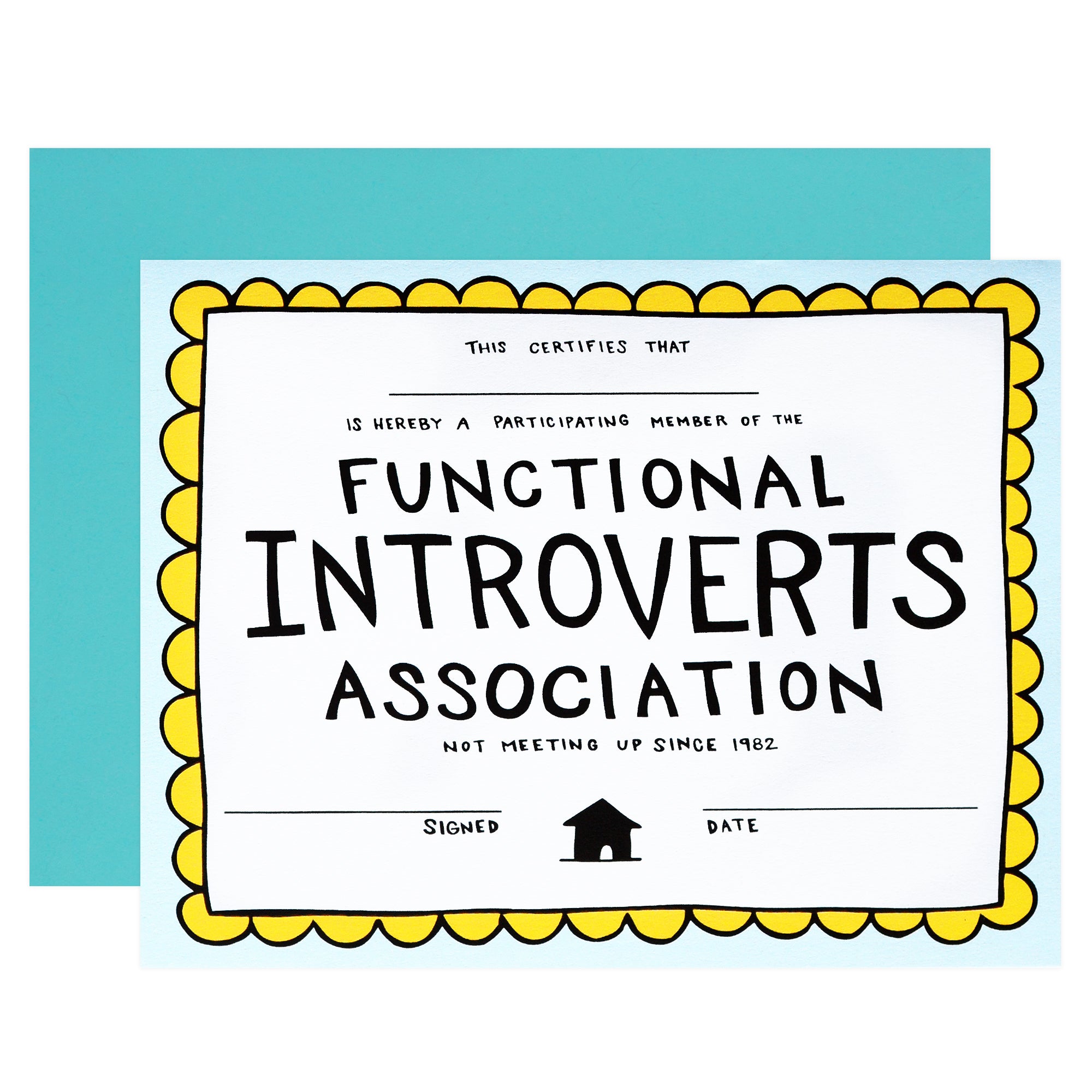 Introvert Certificate Greeting Card