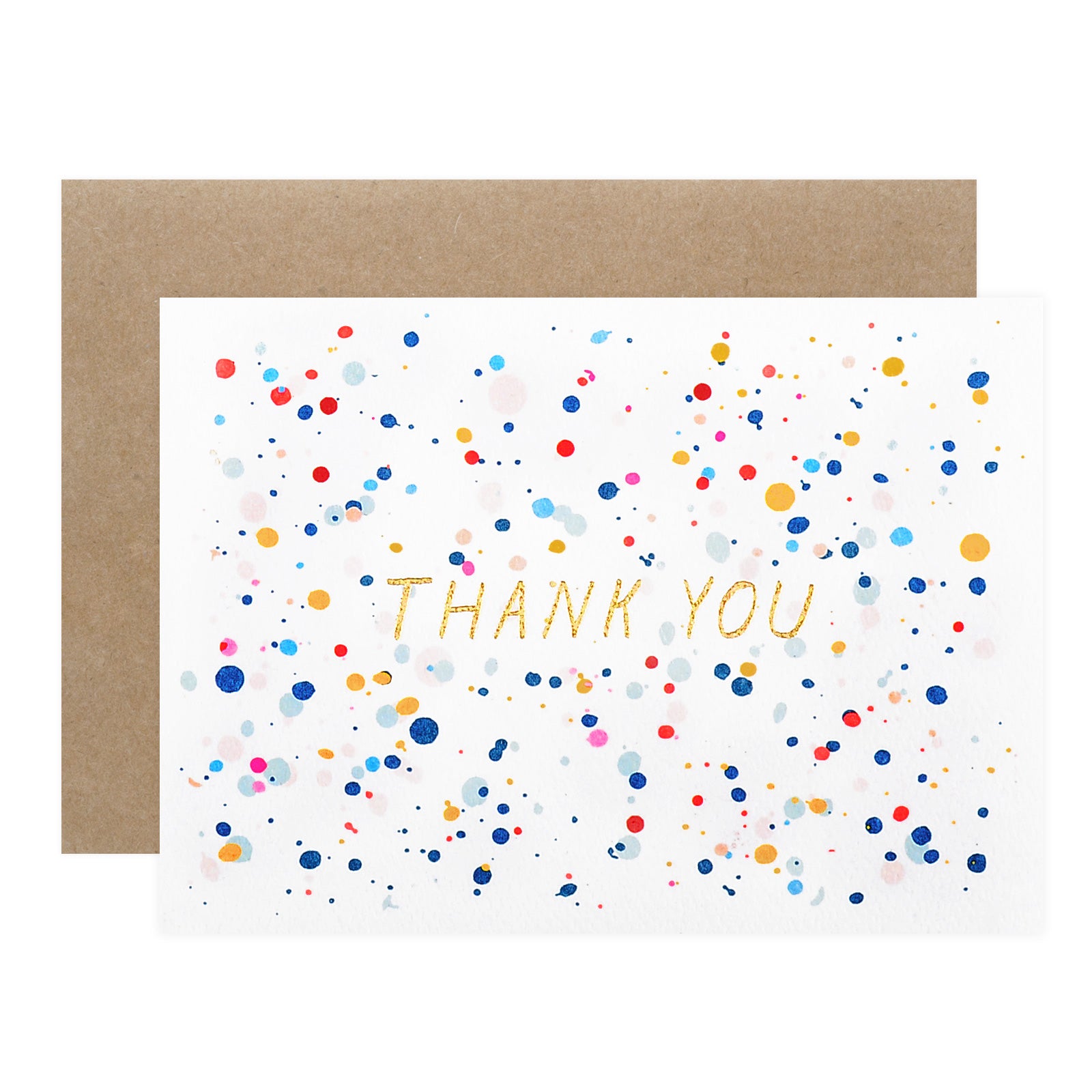 Splatter with Gold Folded Thank You Cards Boxed