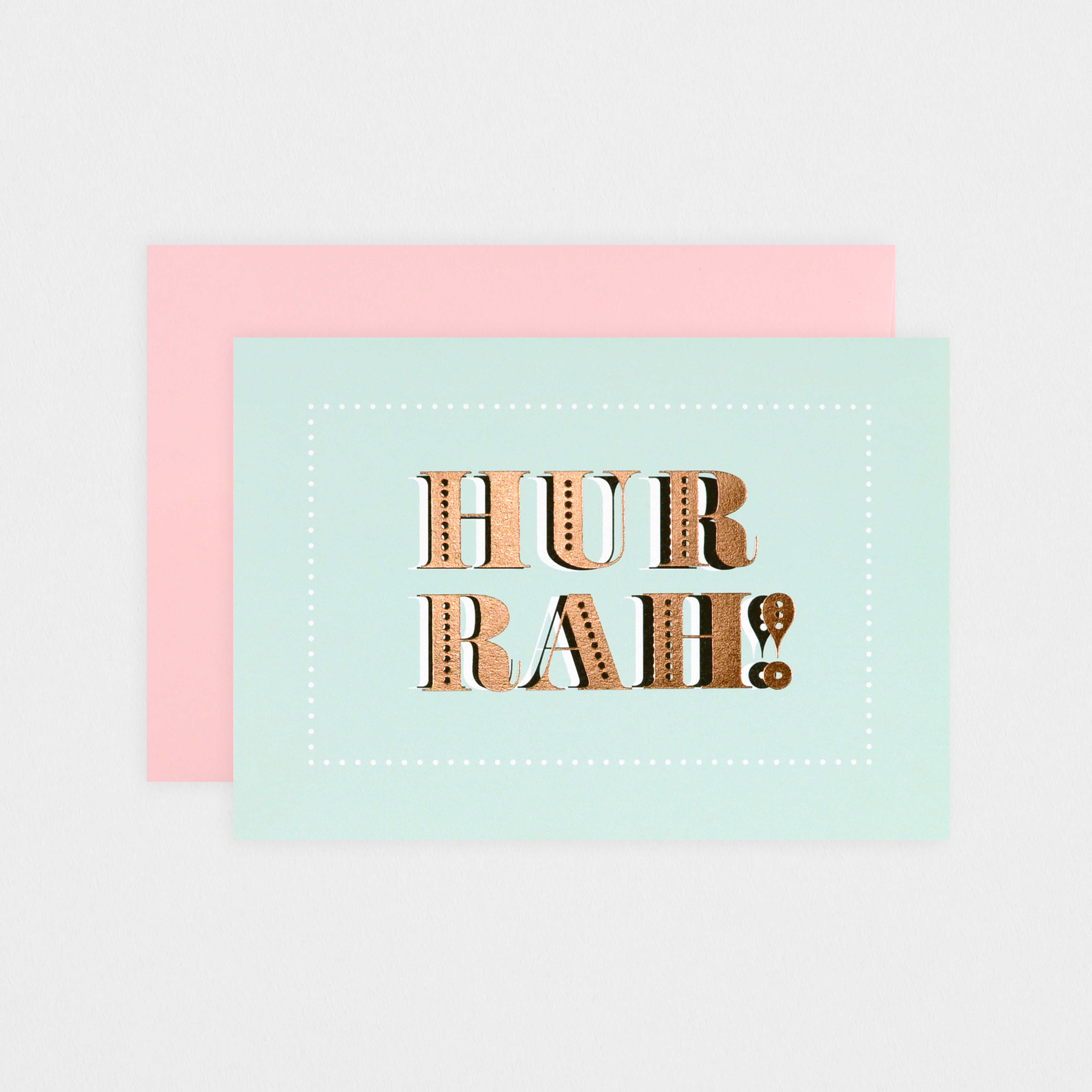 Hurrah Green Greeting Card