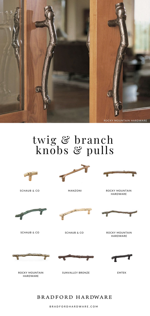 Twig or Branch Cabinet Pulls and Knobs Hardware Rustic