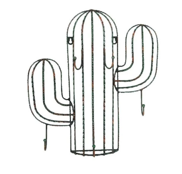 Saguero Cactus Wall Hanging w/ Hooks