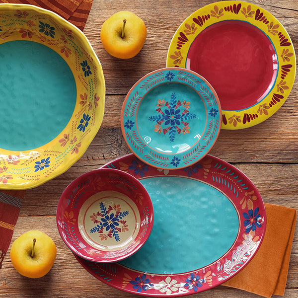 HiEnd Accents Bonita Talavera Melamine Set