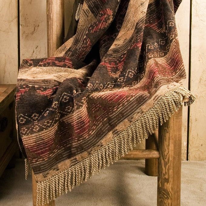 brown chenille throw blanket