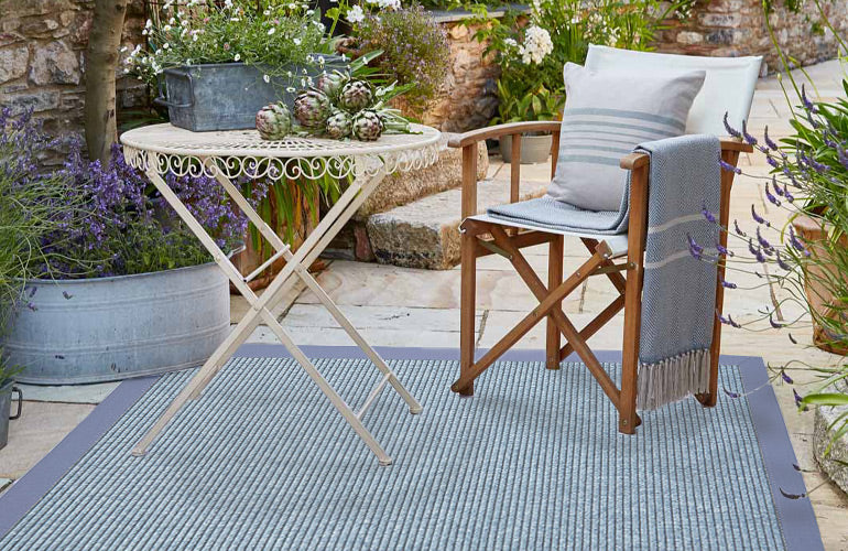 bay blue outdoor rug