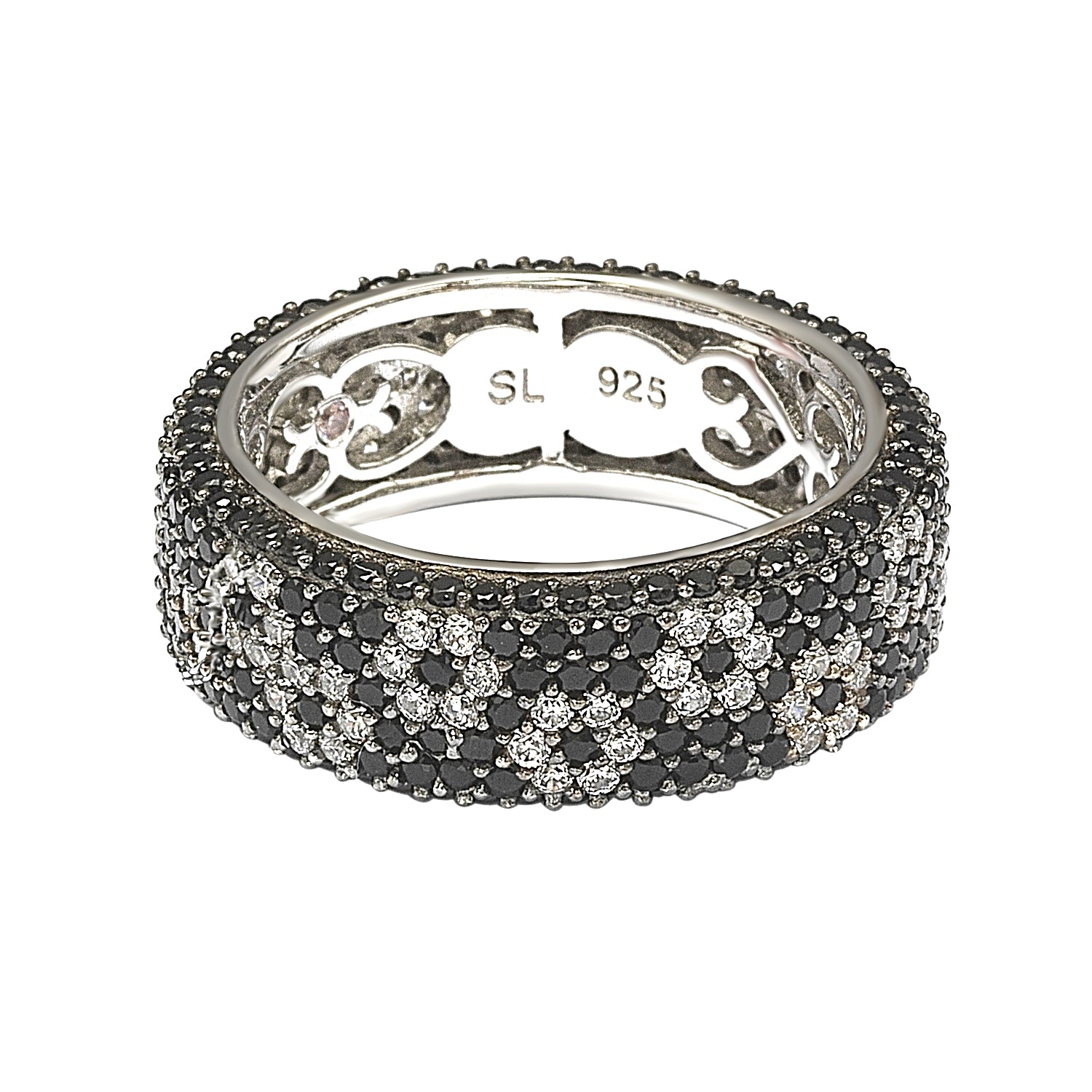 LEVEN FANCY 925 Solid Sterling Silver Black Drip Glaze Enamel Ring Wedding  White Zirconia CZ Jewelry Flower Engagement Ring