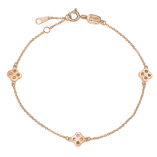 Rose Gold Mini Clover Bracelet for Women