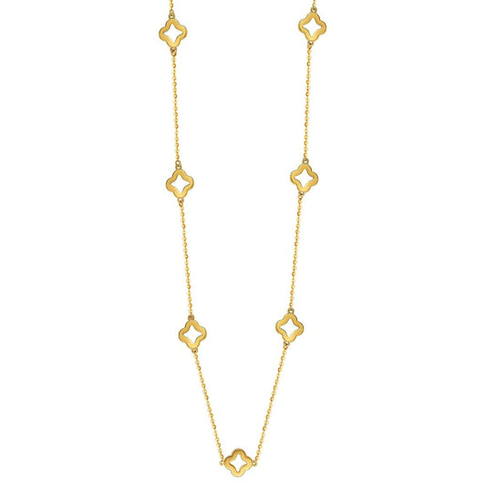 Suzy Levian 14K Yellow Gold .40ttw Diamond Clover By The Yard Necklace