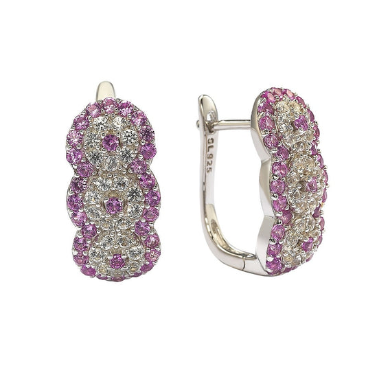 LOUIS VUITTON 18k Flower Diamond/Pink Sapphire Earrings – Vendome Inc