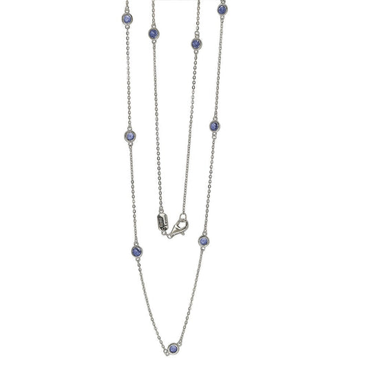Diamond and Sapphire 5-stone Necklace - deJonghe Original Jewelry