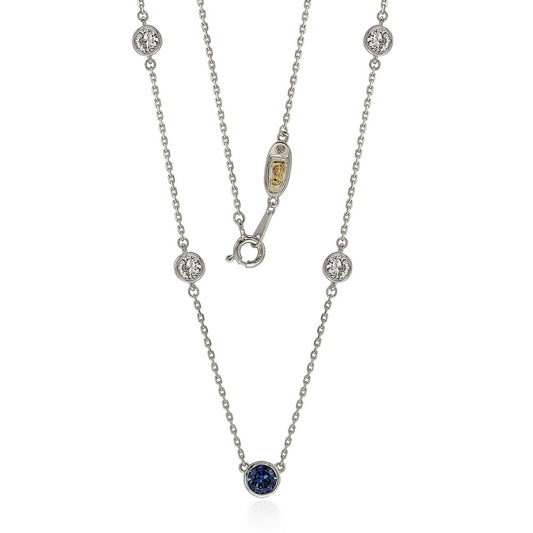 [Japan Used Necklace] Louis Vuitton Pandan Tif Amplant Necklace/1P Pink  Sapphire