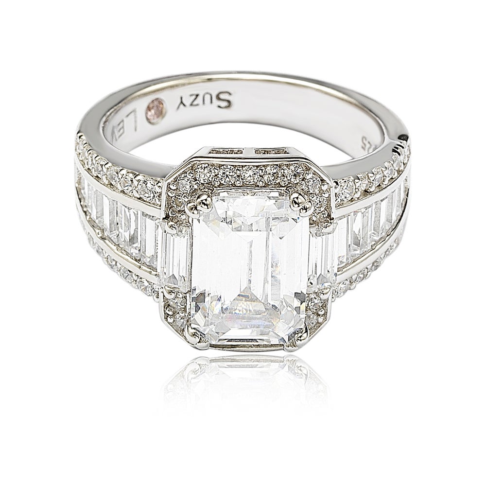 levian emerald cut rings