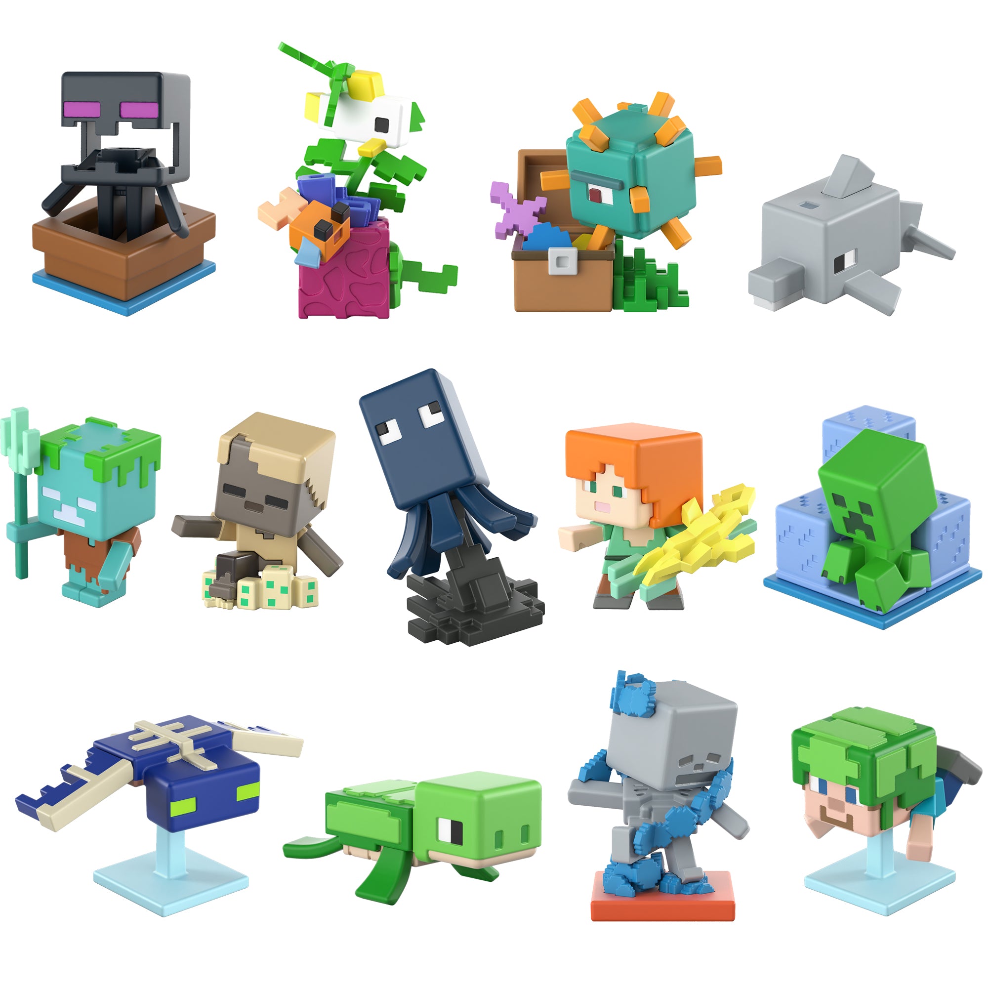 minecraft mini figures aquatic series