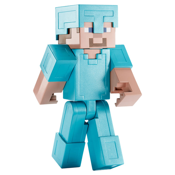 Minecraft Steve in Diamond Armor Large Scale Action Figure – Official ...