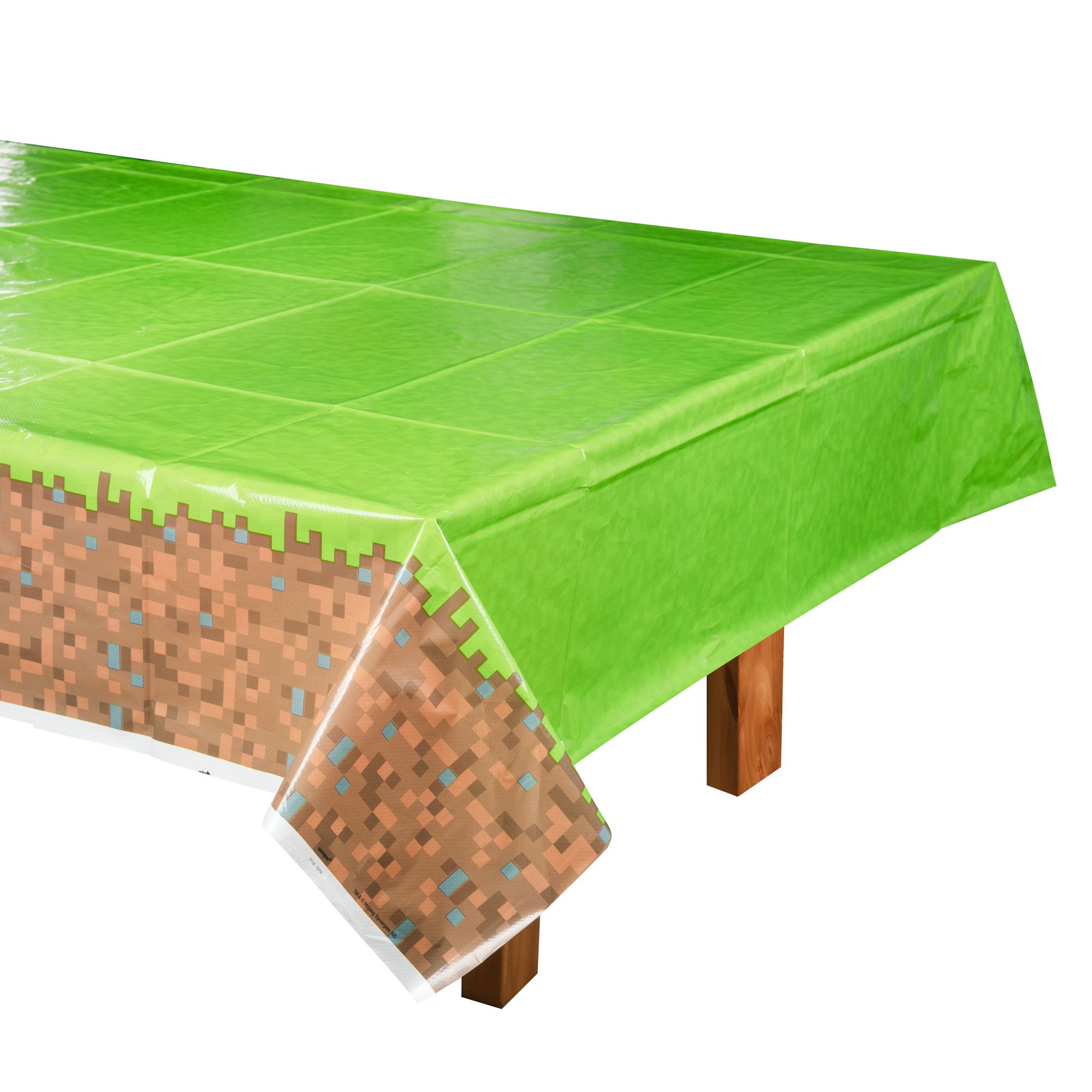 Minecraft Grass Block Plastic Table Cover Official Minecraft Store Powered By J Nx